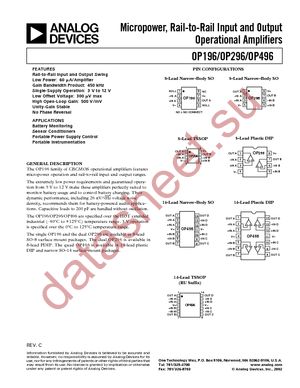 OP296GS datasheet  